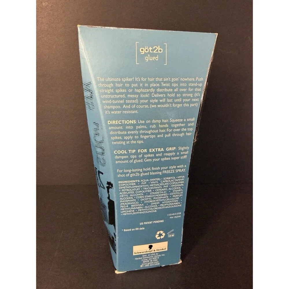 Got2b Glued Styling Spiking Glue Water Resistant 6 oz /  170g - Brand New